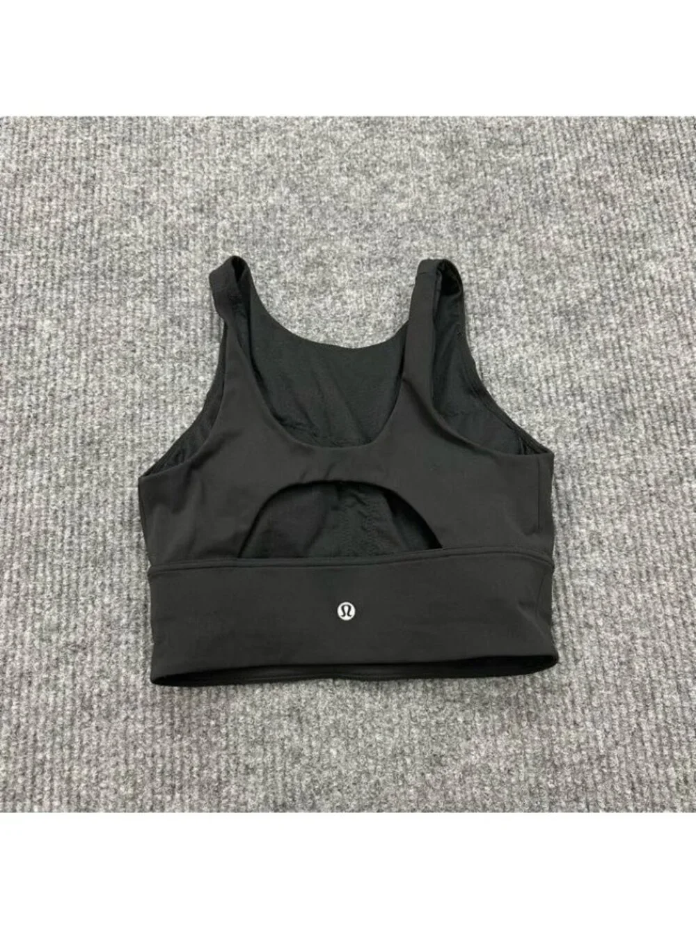 Lululemon Stronger As One Black Long Line Bra Padded Sports Bra Womens size 6
